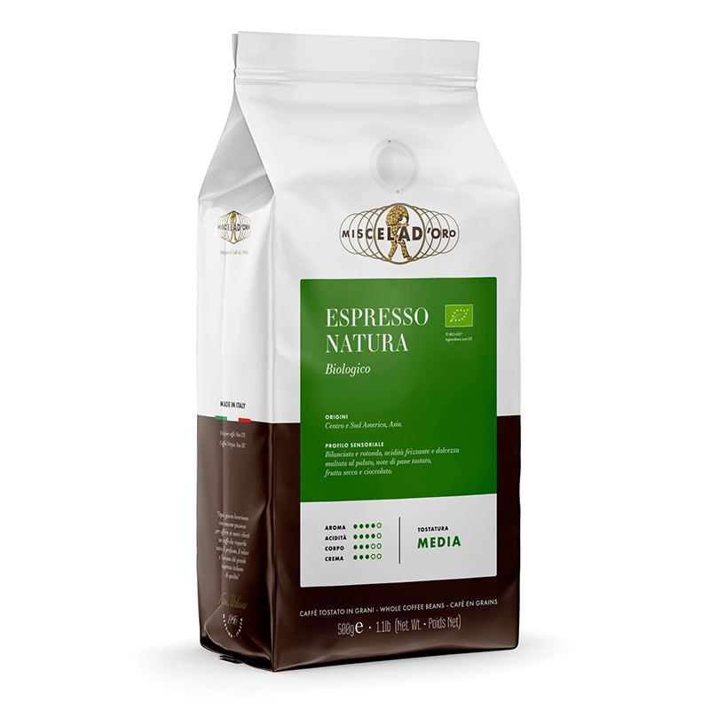 Кафе на зърна Miscela d'Oro Espresso Natura organic coffee