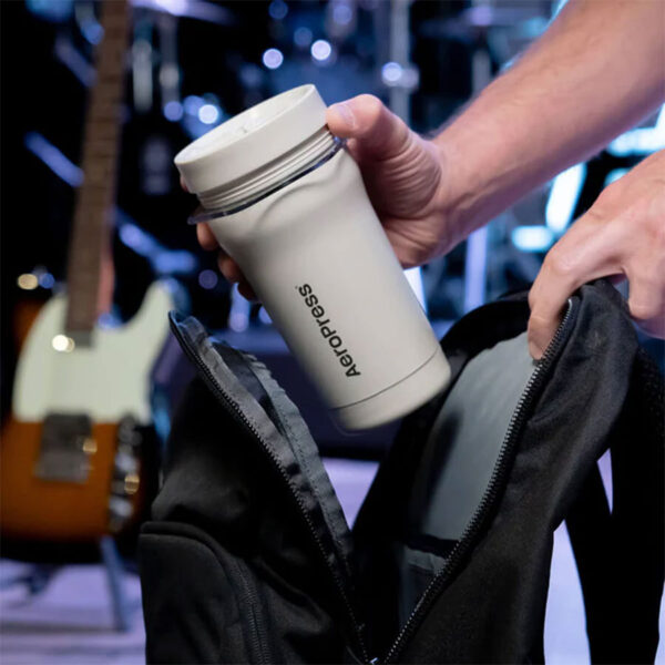 AeroPress Go Plus Travel System – ръчна кафемашина, кремава - Image 4