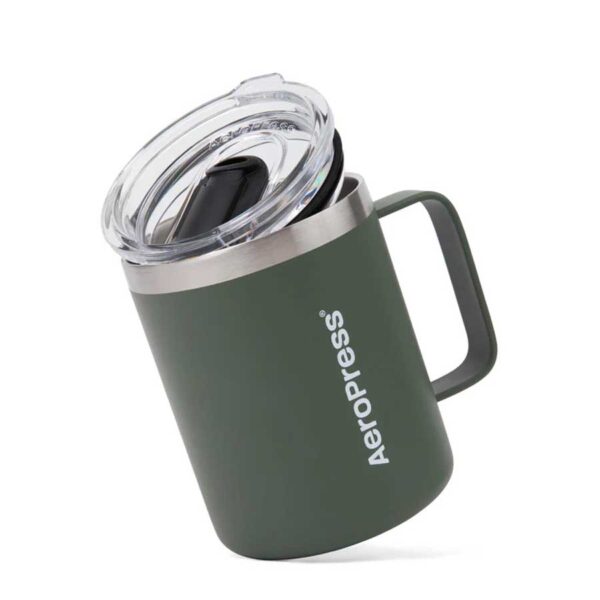 зелена термочаша за кафе AeroPress