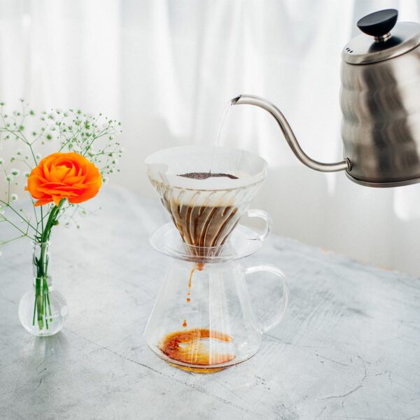 HARIO V60 стъклен комплект за филтриране на кафе, размер 02 - Image 10