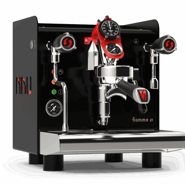 Еспресо машина Fiamma NAU Classica преден изглед черен цвят.
