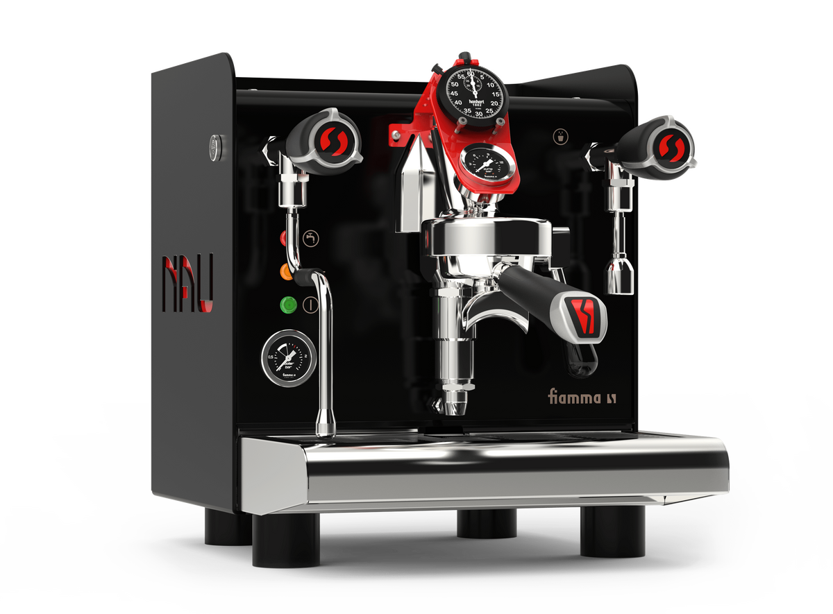 Еспресо машина Fiamma NAU Classica преден изглед черен цвят.