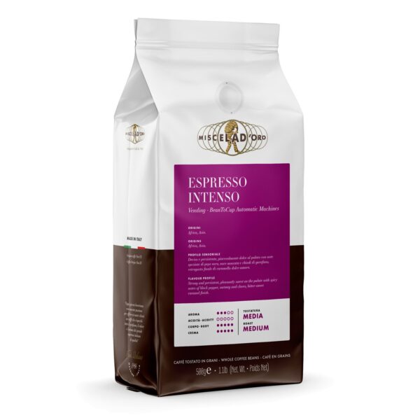 Опаковка кафе на зърна Miscela d'Oro Espresso Intenso 500 грама.