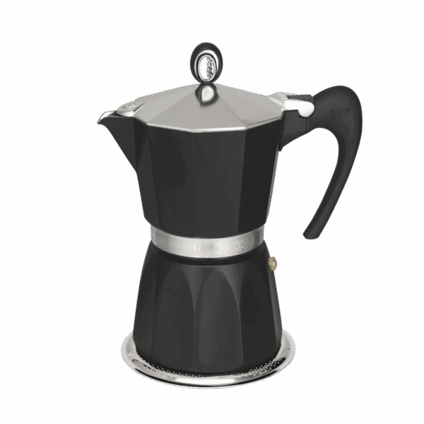 Черна индукционна мока кафеварка G.A.T. Fashion Black с иноксова основа за 3 чаши