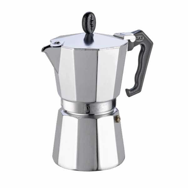 Италианска мока кафеварка G.A.T. Lady Oro с капацитет 3 чаши за домашно кафе