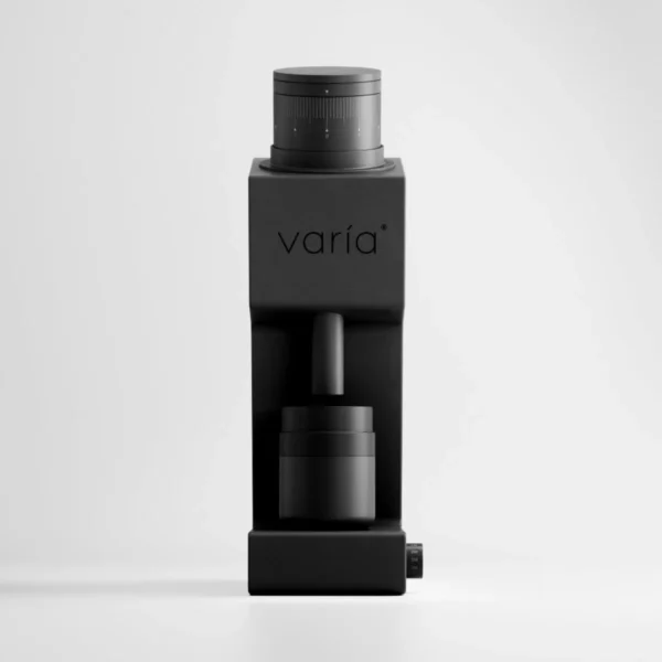 Черна кафемелачка Varia VS4 с 53 mm конични ножове и метален корпус.