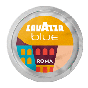 Кутия кафе капсули Lavazza Blue Tales of Roma 100 броя, силен интензитет.