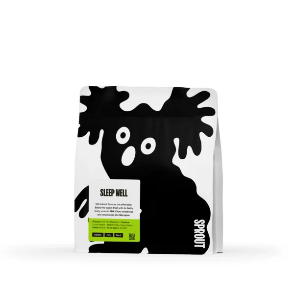 Пакет специално безкофеиново кафе на зърна Sprout Sleep Well Decaf 250гр, CO2 метод, произход Бразилия.