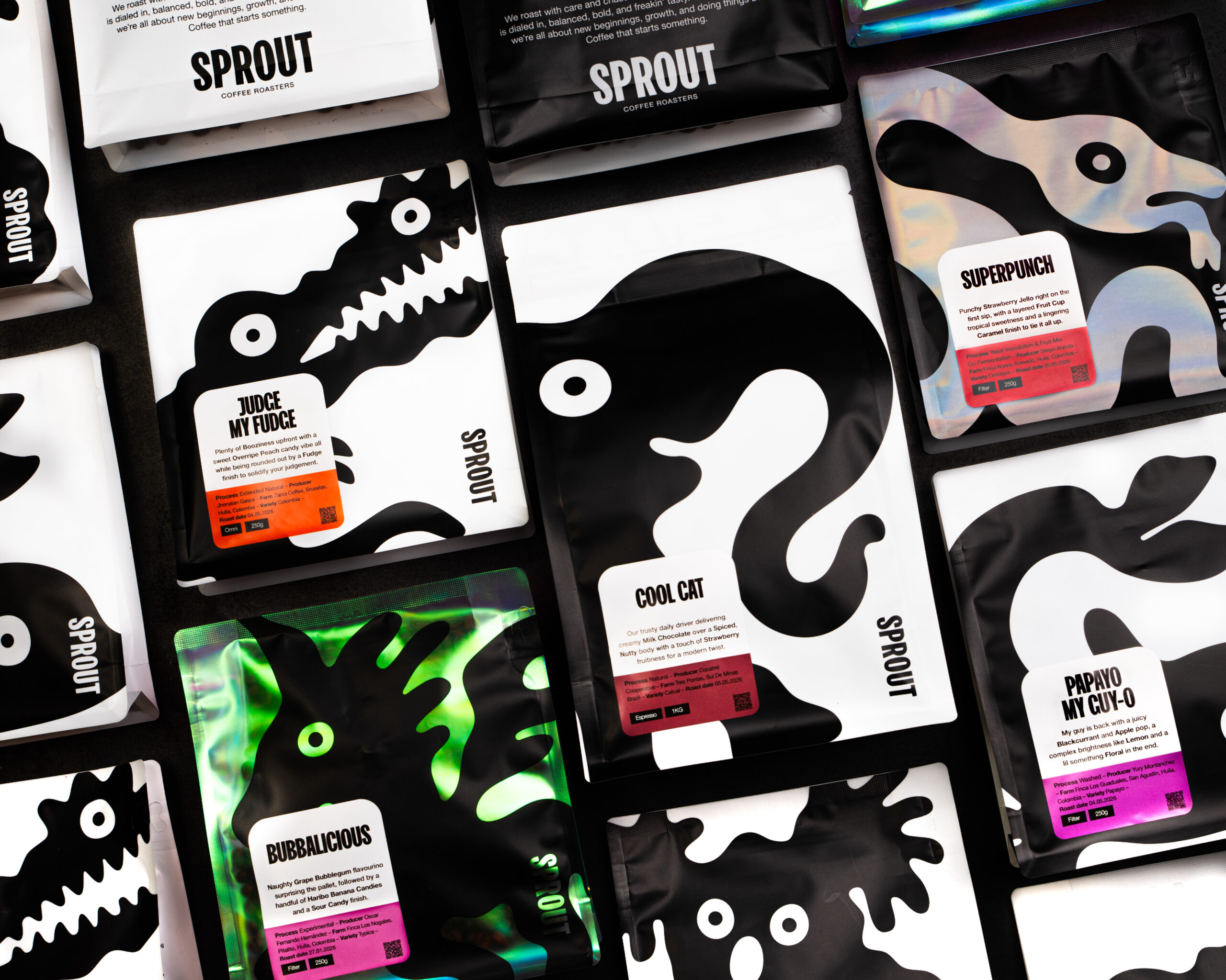 Разнообразие от пакети специално кафе на зърна от Sprout Coffee Roasters на espreso.bg