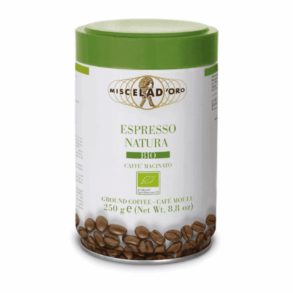Опаковка 250г био мляно кафе MISCELA D'ORO Espresso Natura за еспресо