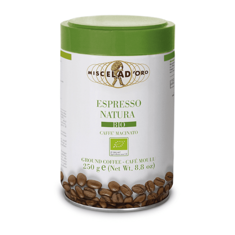 Опаковка 250г био мляно кафе MISCELA D'ORO Espresso Natura за еспресо