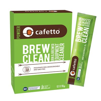 Cafetto Brew Clean - препарат за почистване на кафеварки и уреди за филтриране на кафе 10 гр. / 12 бр.