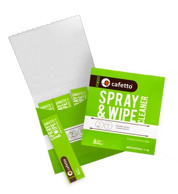 Cafetto Spray and Wipe сашета за почистване на повърхности 4x10g